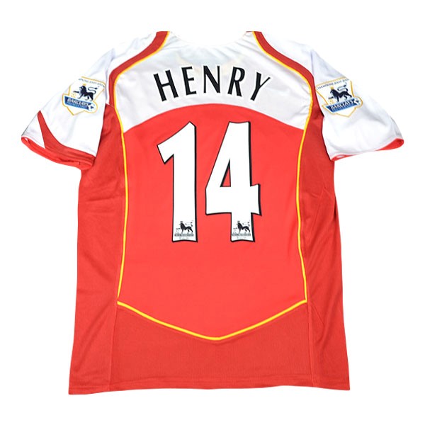 Camiseta Arsenal Henry Primera equipación NO.14 Retro 2004/05 Rojo